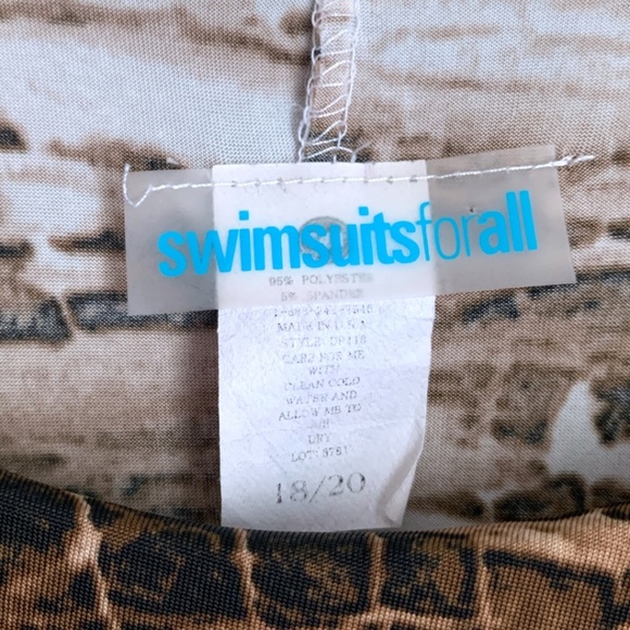 Swimsuits For All Swim Dress Size 18/20 Sleeveless Max Dress Plus Swim Pack & Go - Picture 2 of 5